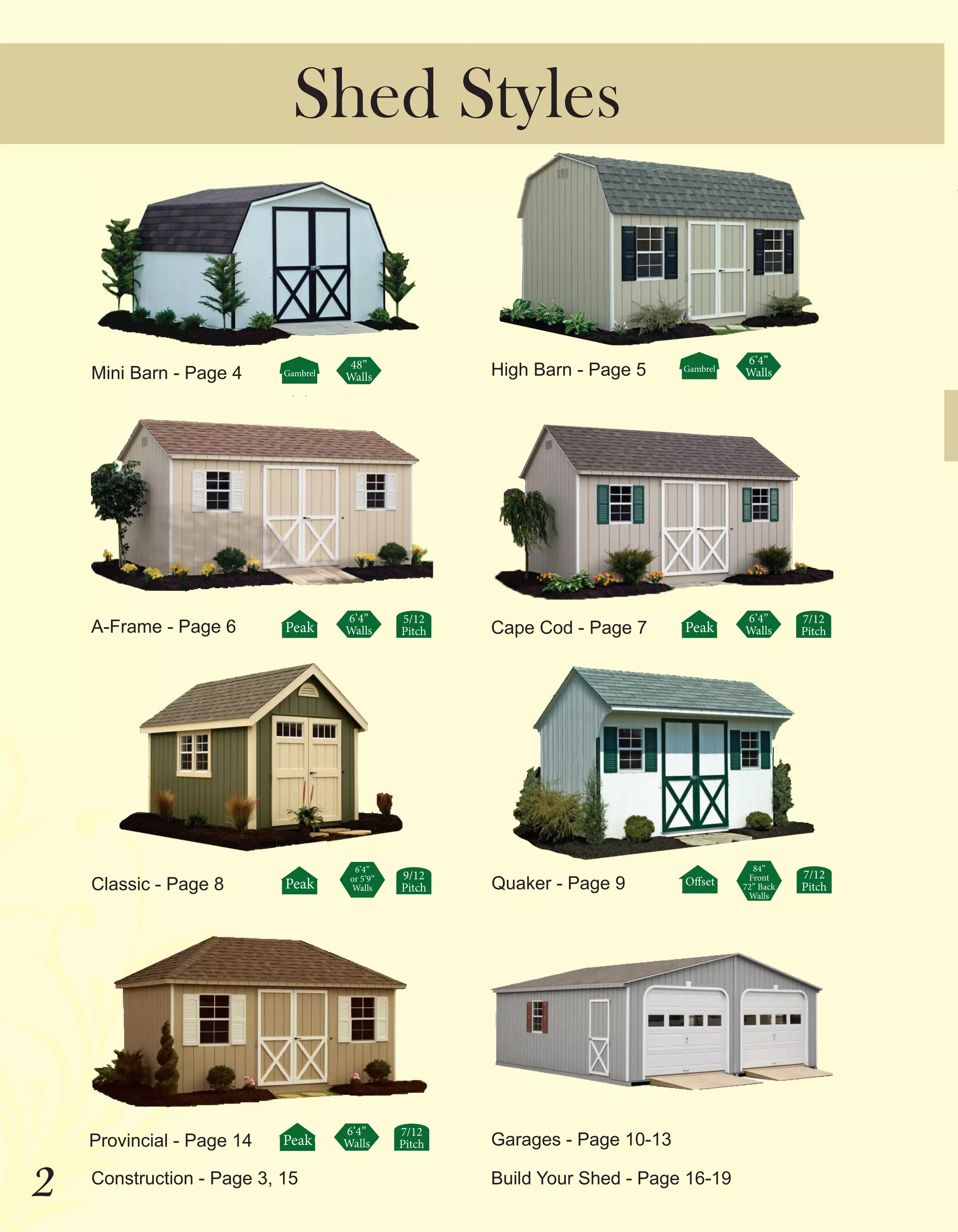 Green Acres Shed Catalog PDF