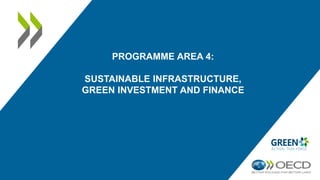 PROGRAMME AREA 4:
SUSTAINABLE INFRASTRUCTURE,
GREEN INVESTMENT AND FINANCE
 