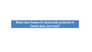 Where does finance for biodiversity protection in
Central Asia come from?
 