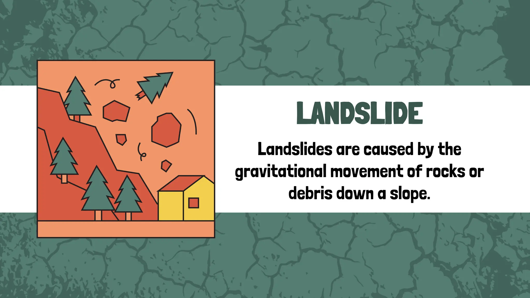 Green and Black Cartoon Illustrative Science Natural Disasters