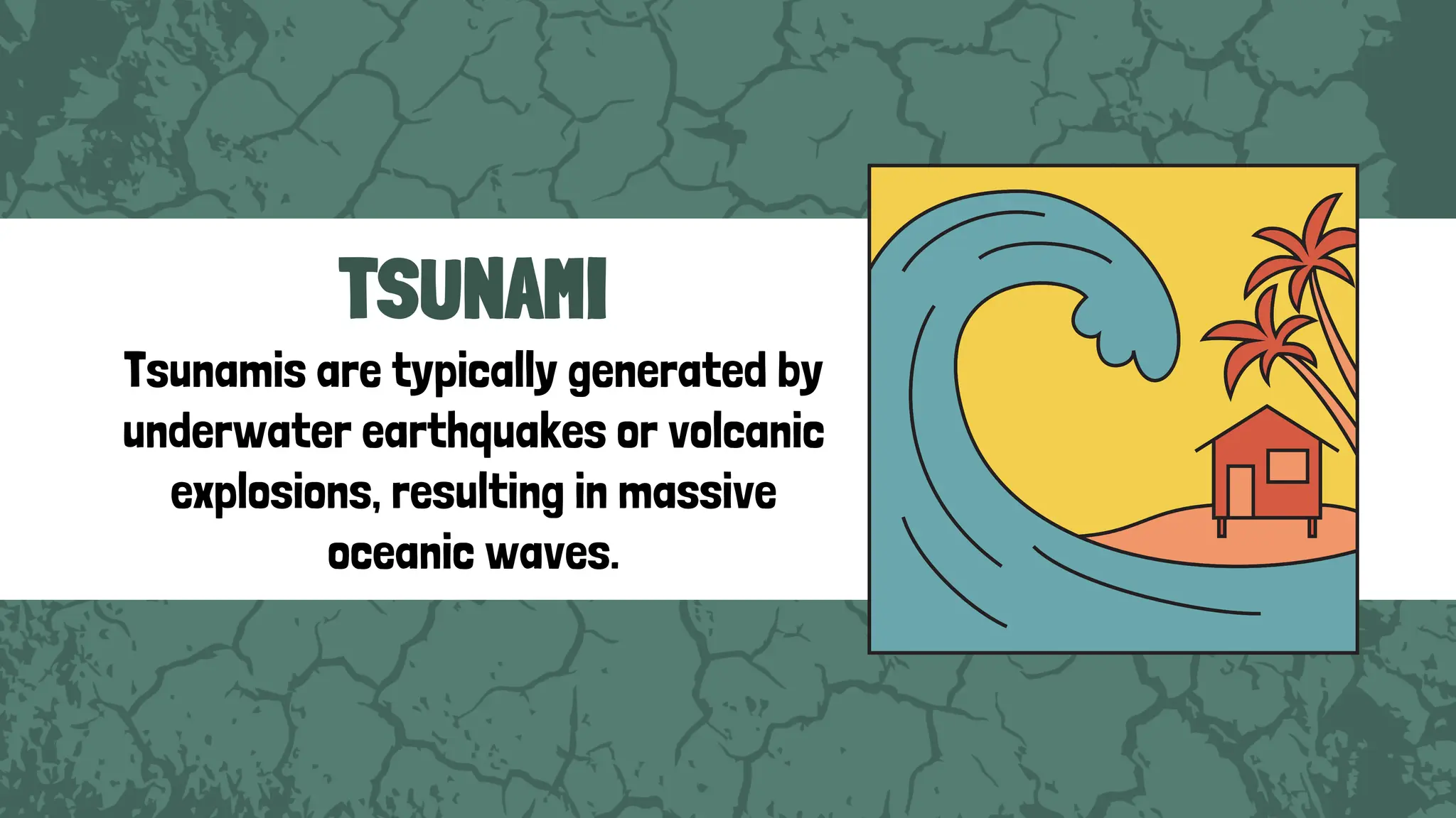 Green and Black Cartoon Illustrative Science Natural Disasters