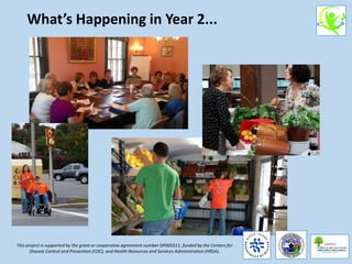 This project is supported by the grant or cooperative agreement number DP005511, funded by the Centers for
Disease Control and Prevention (CDC), and Health Resources and Services Administration (HRSA).
What’s Happening in Year 2...
 