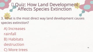 Science 9 Q2 How Land Development Affects Species Extinction | PPTX