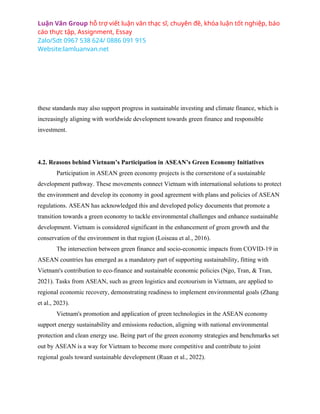 Green and Sustainable Economic Development in Vietnam within the ASEAN ...