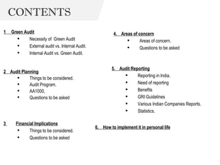 Green audit | PPT
