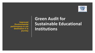 Green Audit for Institutes | PPTX