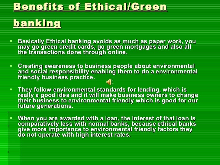 green banking essay