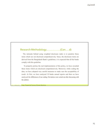 Past, Present & Future of Green Banking in Bangladesh | PDF
