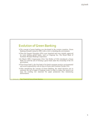 Past, Present & Future of Green Banking in Bangladesh | PDF