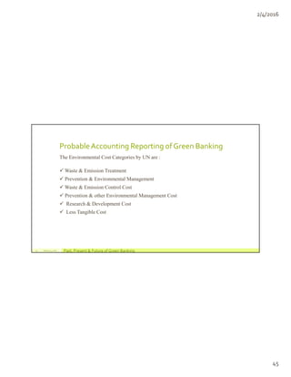 Past, Present & Future of Green Banking in Bangladesh | PDF