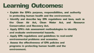 US Environmental Protection Agency norms | PPTX