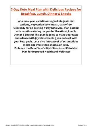 Ultimate Guide Keto Plan for Optimal Health and Weight Loss | PDF