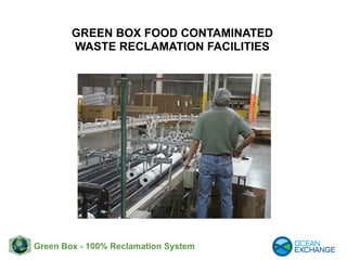 GREEN BOX FOOD CONTAMINATED
WASTE RECLAMATION FACILITIES
 