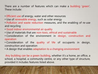 Green building construction and materials aayush kumar | PPTX
