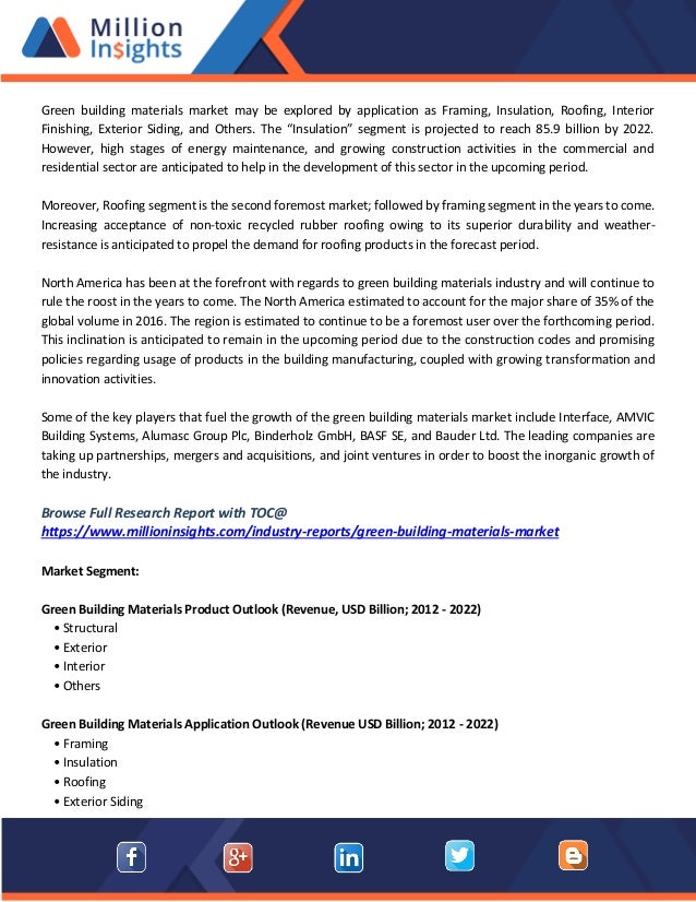 Green Building Materials Market Driving Factors Scope