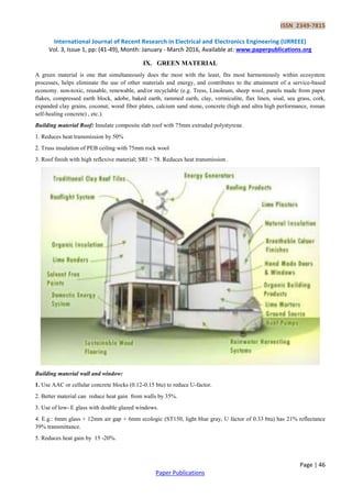 Green Buildings Overview and Analysis of Energy Efficient Building | PDF
