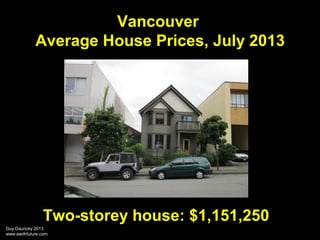 Vancouver
Average House Prices, July 2013

Two-storey house: $1,151,250
Guy Dauncey 2013
www.earthfuture.com

 
