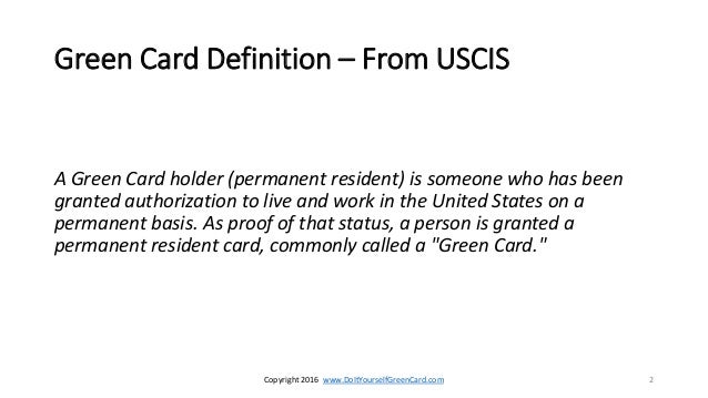 Green Card Definition A Complete Test Of Your Eligibility