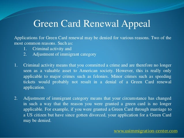 Green Card Renewal (Form I-90)