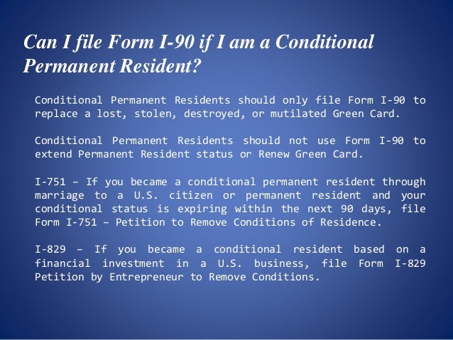 green card renewal instructions using form i 90 form i 90
