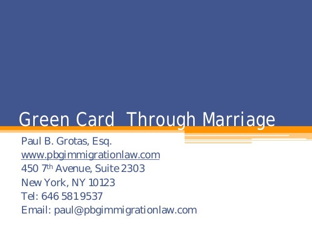 immigration how to get a green card through marriage