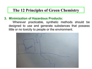 The 12 Principles of Green Chemistry 16 
5. Safer Solvents & Auxiliaries 
 