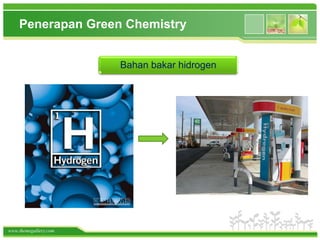 www.themegallery.com
Penerapan Green Chemistry
Bahan bakar hidrogen
 
