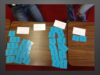 Green classifying cards