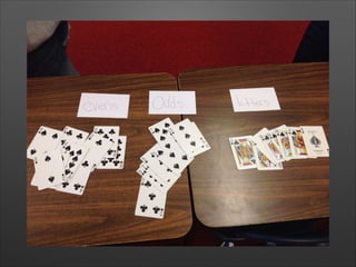 Green classifying cards