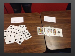 Green classifying cards