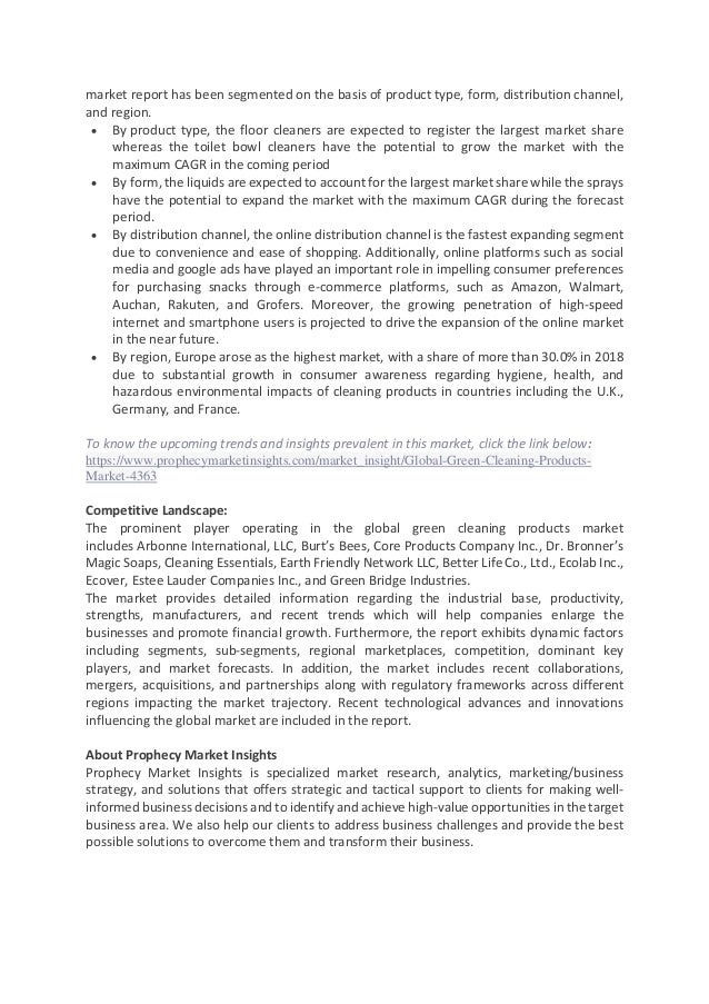 Green Cleaning Products Market Thriving Worldwide.pdf