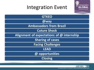 Integration Event
 