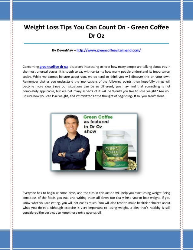 Green coffee dr oz