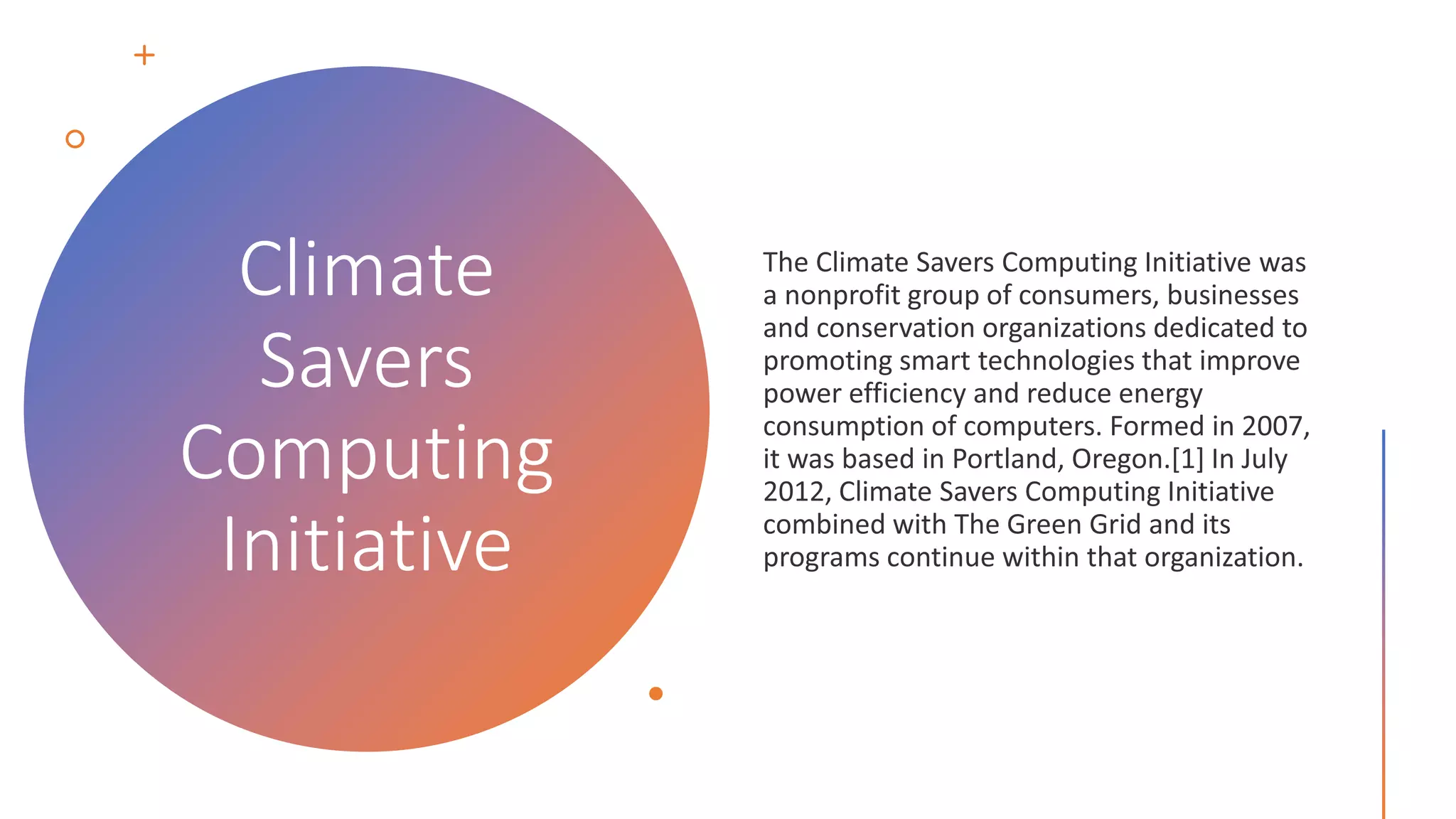 Climate
Savers
Computing
Initiative
 