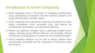 Green Computing - Presentation | PPTX