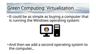 An Introduction to Green Computing with a fun quiz. | PPTX
