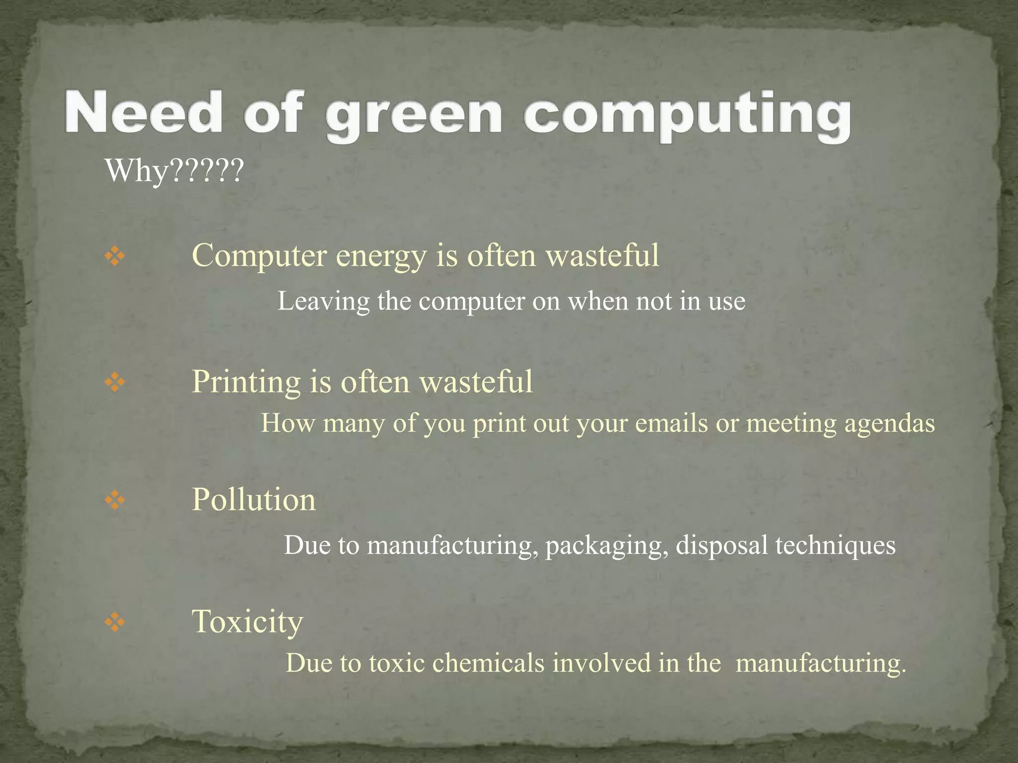 Green computing ppt | PPTX