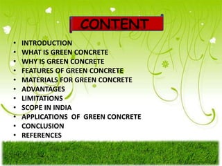 Green concrete | PPTX