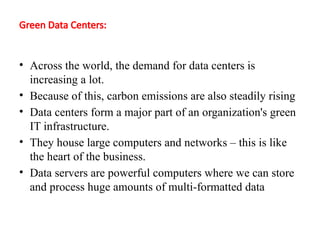 Sustainable Green Data Centers: Design, Cooling, and Carbon Reduction ...