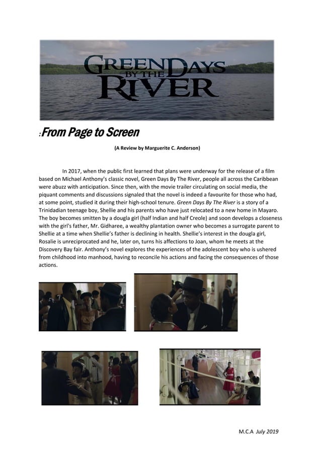 Green Days By The River From Page to Screen PDF