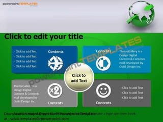 Animated Green Earth Powerpoint Template - templatesforpowerpoint.com