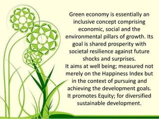Green Economy and Sustainable Development | PPTX