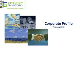 Corporate Profile
    February 2012
 