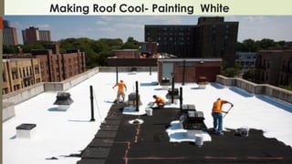 Making Roof Cool- Painting White
 