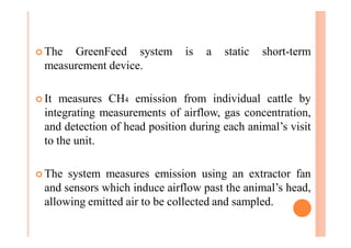 Greenfeed System Green feed in methane mitigation...muneendra kumar | PDF