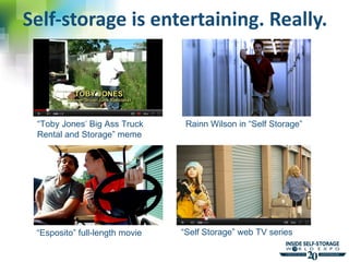 Self-storage is entertaining. Really. “ Toby Jones’ Big Ass Truck Rental and Storage” meme Rainn Wilson in “Self Storage” ...