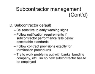 Subcontractors Performance Sign Green field making of production plant.ppt2