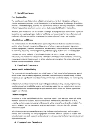 The Role and Experience of Students in Schools | PDF
