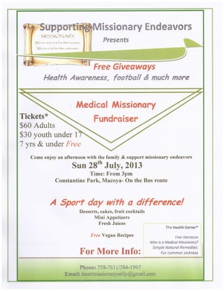 Medical Missionary Fundraiser Event