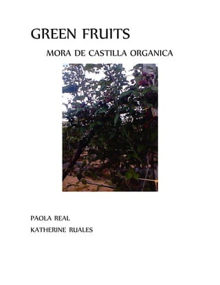 GREEN FRUITS
MORA DE CASTILLA ORGANICA
PAOLA REAL
KATHERINE RUALES
 